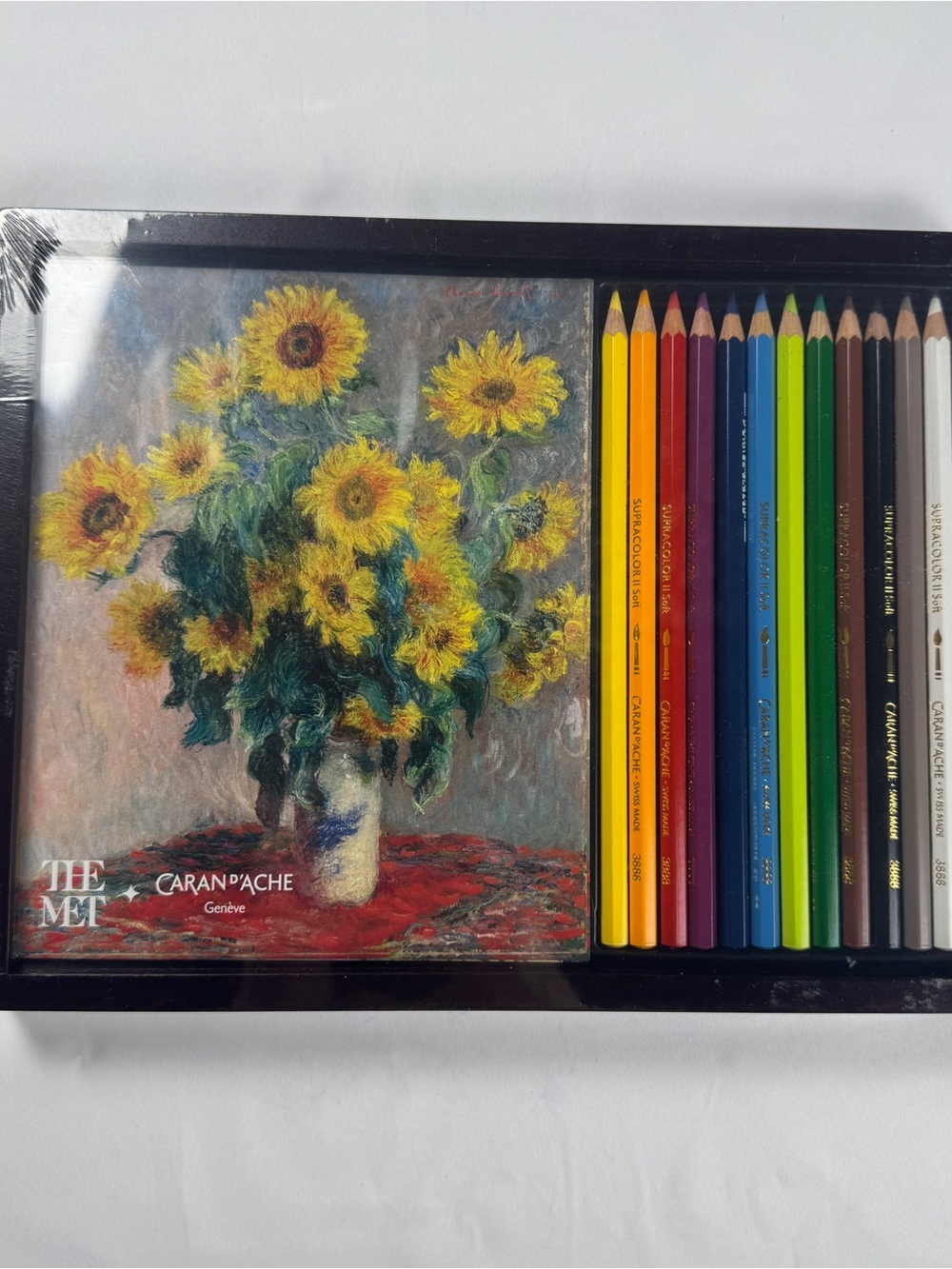 ✨ NIB Caran d’Ache The Met Monet Sunflowers Watercolor Pencil Set 🌻 🎨 ✨